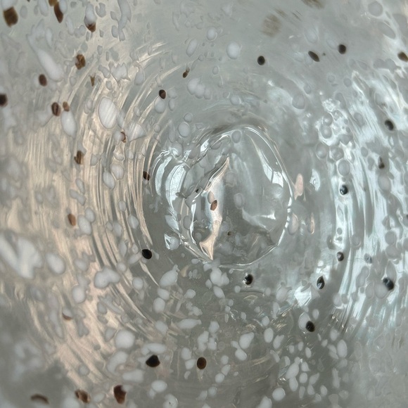 Large Vintage Handblown Speckled Art Glass Bowl - Picture 10 of 11